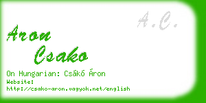 aron csako business card