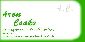 aron csako business card